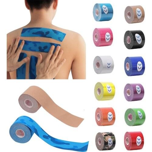 2.5cm Width Kinesiology Tape Athletic Tape Sport Recovery Tape Strapping Gym Fitness Tennis Running Knee Muscle Sports Tape