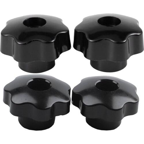 2 Pcs M10 Female Thread Nuts 50Mm Plastic Star Head Clamping Knob Grip With M8 X 50Mm Diameter Thread Clamping Star Knob
