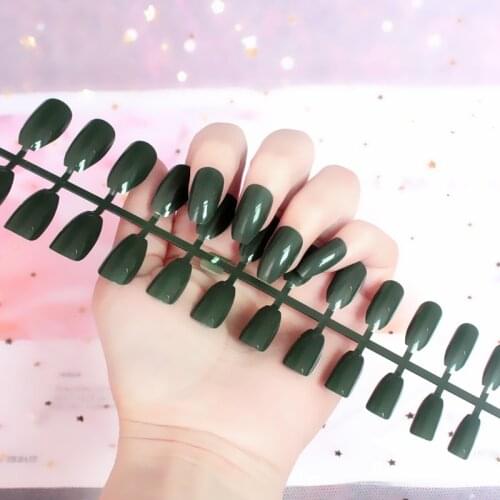 24pcs French False Nails Ballet Fake Nails Coffin Nail Tips Press On nail Nude Color Artificial Nails Nail Art Tools