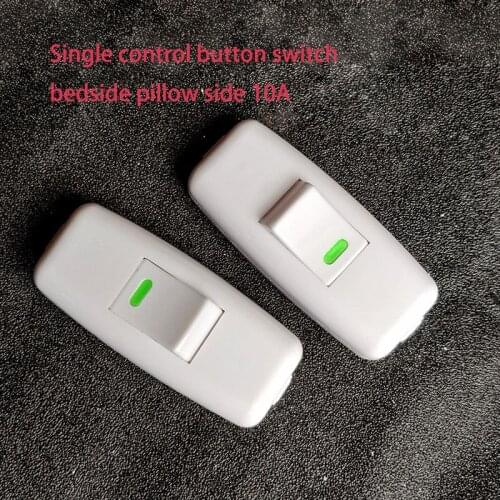 4 pcs Single control button switch bedside pillow side 10A switch pure copper wiring white button switch