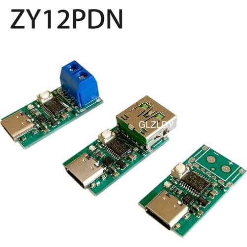 10Pcs/lot USB-C PD2.0/3.0 to DC Converter Power Supply Module Decoy Fast Charge Trigger Poll Polling Detector Tester(ZY12PDN)