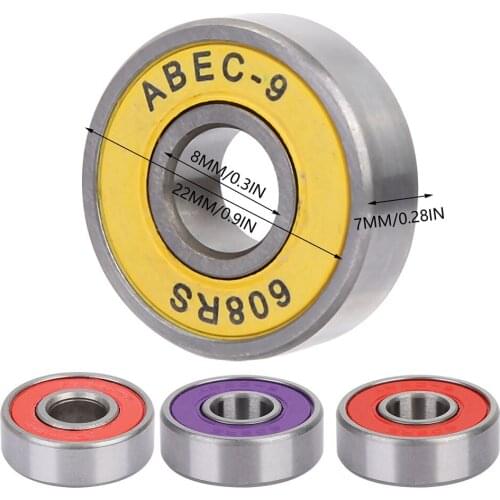 608RS Bearing 8*22*7 mm ( 8 PCS ) ABEC-5 Skateboard Scooter 608 2RS Ball Bearing Miniature Skate Roller 608-2RS 608 RS Bearings