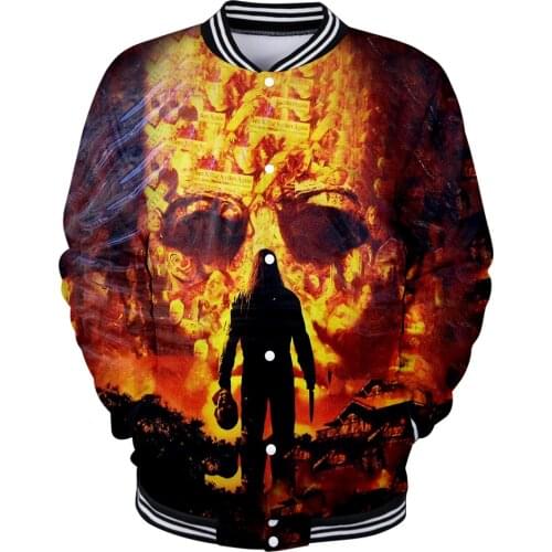Halloween 3D Printed Baseball Jackets Women/Men Fashion Long Sleeve Jacket 2019 Hot Sale Casual Streetwear Clothes