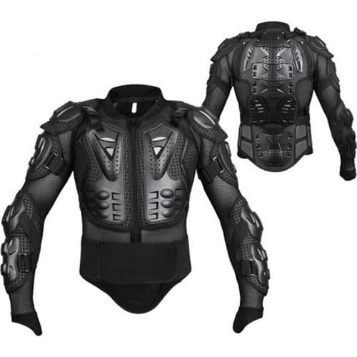 Black Motorcycle Motorcross Racing Full Body Armor Spine Chest Protector Jacket Riding Gear S-XXXL Car Accessories