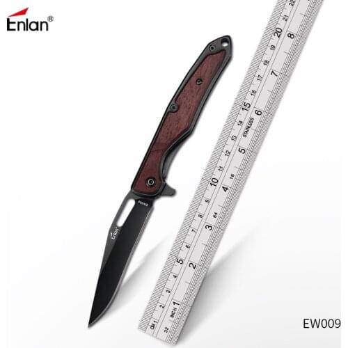ENLAN Color Wood Folding Knife 8Cr13mov Steel, Pocket Tactical Survival Camping Knives EDC Tools Tactical Knifes Dropshipping