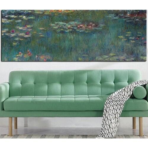 YWDECOR Sale Print Claude Monet Oil Painting Lotus Oil Painting on Canvas Impressionist Wall Art Picture Poster for Living Room