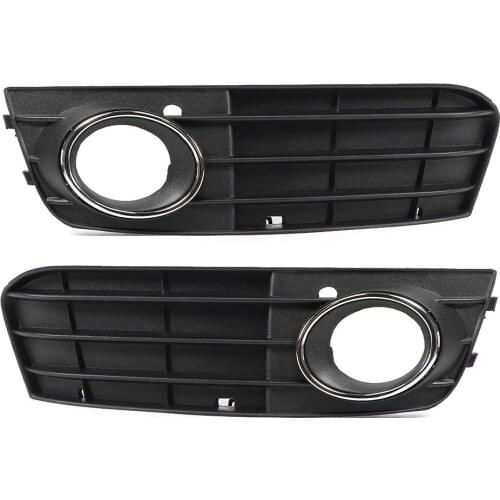 1 Pair of Fog Lamp Grill Left +Right Car Light Grille Cover 8KD807681 Fit for Audi A4 B8 2009 2010 2011 2012 Car Accessories