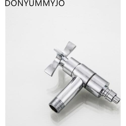 Copper Chrome-plated Washing Machine Faucet Explosion-proof Automatic Water Shutoff Tap