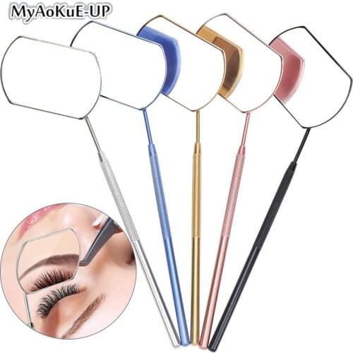 Multifunction Checking Mirror Stainless Steel Mouth Dental Mirror Portable Check False Eyelash Extension Beauty Makeup Tools