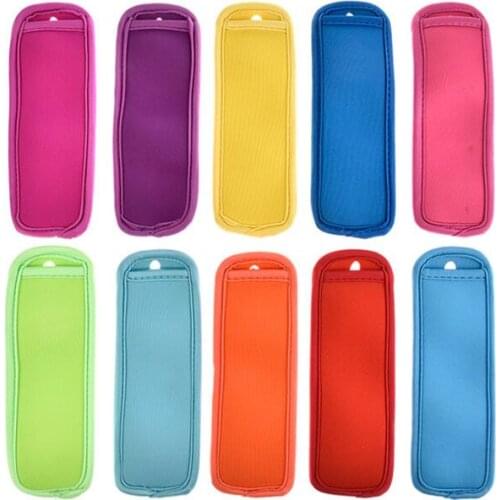 Antifreezing Popsicle Bags Freezer Popsicle Holders Reusable Neoprene Insulation Ice Pop Sleeves Bag for Kids LX1286