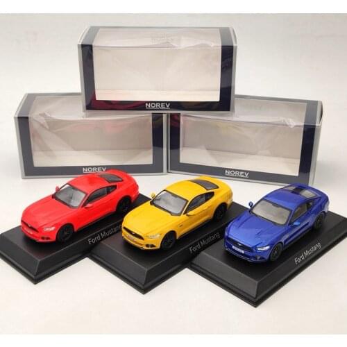Norev 1/43 For Ford Mustang GT 2014/2015 Diecast models Limited Edition Fluorescent Orange/Blue/Yellow Toys Car Auto Gift