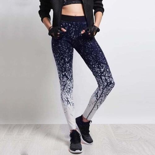New Sexy Training Womens Sports Yoga Pants Leggings Print Tracksuits Gym Fitness Workout Running Tights Compression Trousers