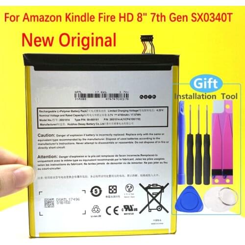 New Original 26S1014 4750mAh Battery For Amazon1 Fire 8 7 Generation, Fire 8.7, SX0340T L5S83A SX034QT Tablet Pad 58-000219