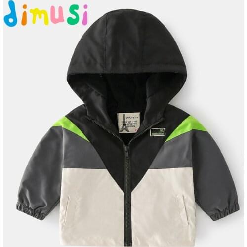 DIMUSI Autumn Winter Boys Bomber Jackets Child Kids Casual Outerwear Warm Windbreaker Patchwork Hooded Coats Clothing 8Y