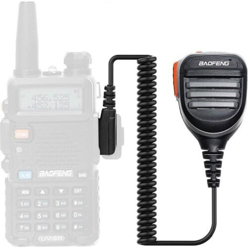 Portable PTT Radio Speaker Mic Shoulder Mic for UV-5R BF-888s, Rainproof