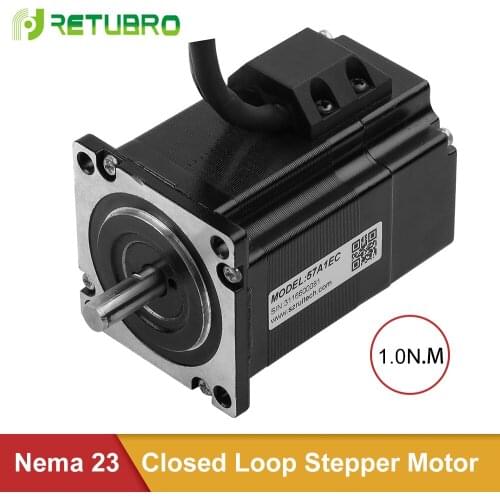 RETUBRO Closed Loop Stepper Motor 57A1EC Nema 23 2 Phase 1NM Servo Motor 3.5A Shaft 8mm with 73mm Body length for CNC Machine