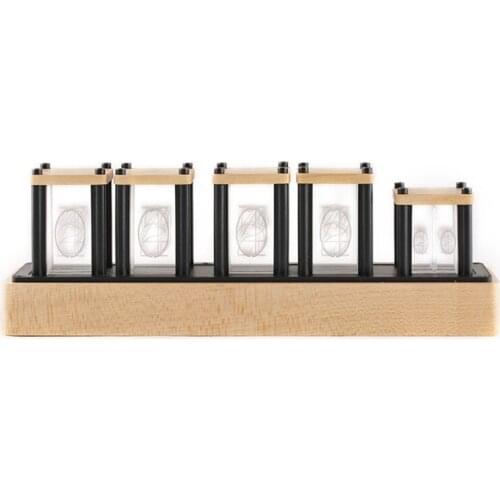 Time tube Glow tube Quasi-glow tube clock LED digital solid wood Chinese night light bar atmosphere light Brightness 16FA