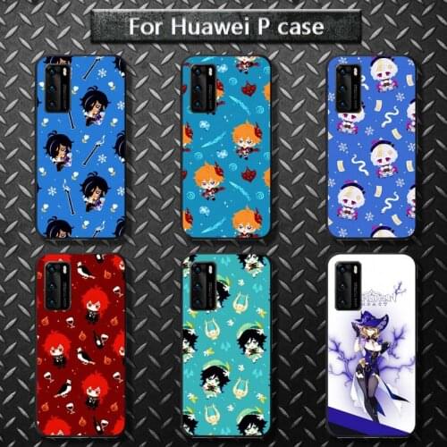 Anime Cartoon Genshin Impact Phone Cases for huawei P40 pro lite P8 P9 P10 P20 P30 psmart 2019 2017 2018