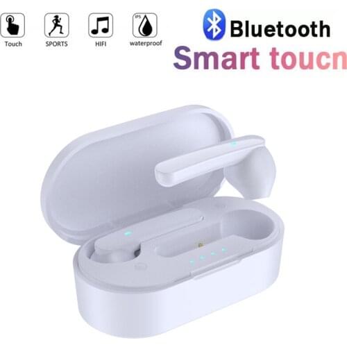 TWS Bluetooth-compatible Earphone Wireless Headphone Stereo Headset Sport Earbuds Microphone With Charging Box For Smart Phone