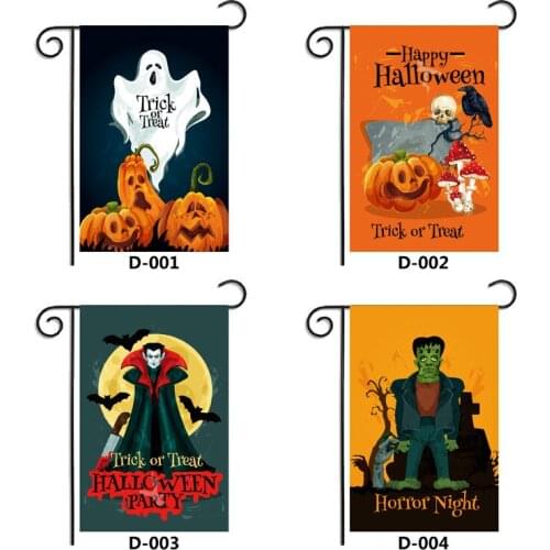 Halloween Party Decoration Garden Flag Fall Camper Balcony Outdoor Home Decoration Banner Flag with Flagpole