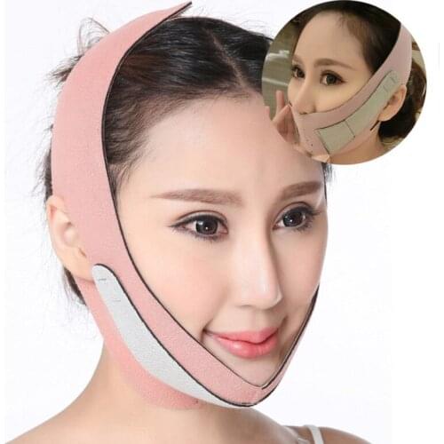 Face Slim Lift Up V-shaped Mask Facial Anti Wrinkle Slimming Bandage Relaxation Lift Up Belt Strap Beauty Massage Tool