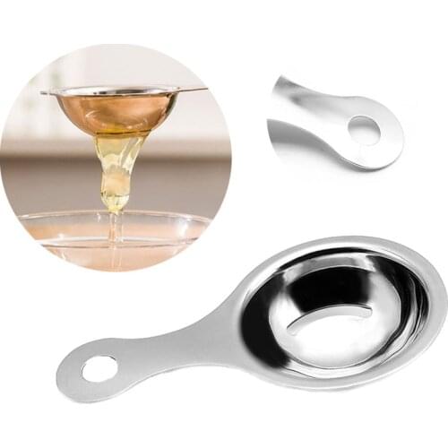 Egg Separator Stainless Steel Egg Yolk Separator Kitchen Gadget Cooking Tool Food Grade Egg White Separator