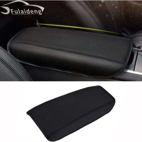 1pcs For Lincoln MKZ 2017-2020 leather car Central console Box Armrest protective sleeve Mat pad Car Styling Accessories