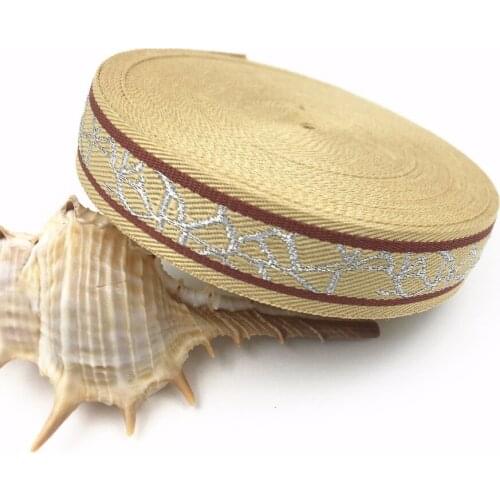 10Yards 15mm 5/8" Scrapbooking Supplies Craft Card Decor Geometric Woven Jacquard Ribbon Sewing Curtain Clothing Hat Accessory