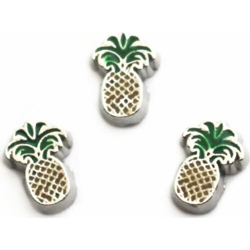 10pcs/lot fruits Charms pineapple Floating Charms for Floating Memory pendant charms Lockets DIY Jewelry