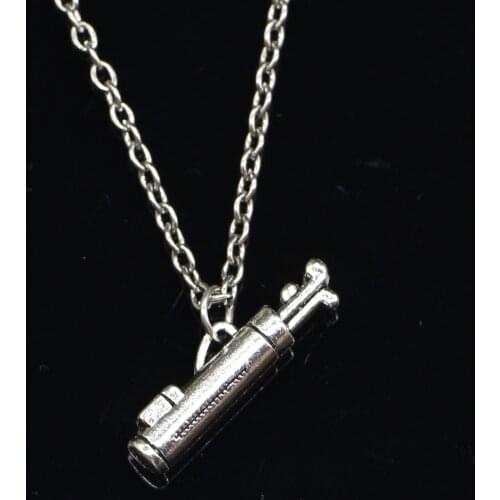 20pcs New Fashion Necklace 24x7mm golf barrel Pendants Short Long Women Men Colar Gift Jewelry Choker