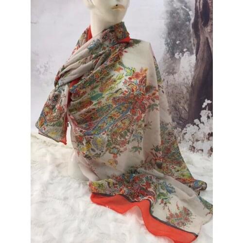 2018 Hot Sale Paisley Print Scarves Shawl Women Cotton Voile Long Floral Fringe Scarf Wrap Hijab Muffler 4 Color Free Shipping