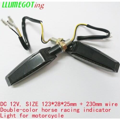 24x 3020SMD IP68 Waterproof 12V Motorcycle Turn Signals Light Flowing Water Blinker Tail Brake Daytime Running Light for Yamaha