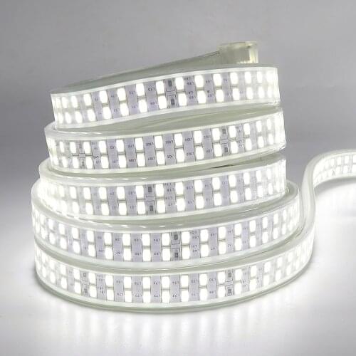 5730 Led Strip AC 110V 220V 240Leds/m Super Brighter Double Row Waterproof Flexible Ribbon Tape LED Stripe With Switch