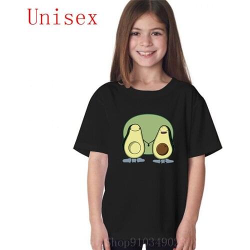 Avocado baby mom dad pregnant newborn green family Kids T-Shirt kids short sleeve crew-neck 100% Cotton Adorable Tees