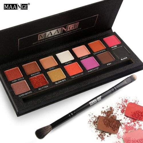 Brand Emancipation Eyeshadow Makeup Palette Metallic Nude Matte Shimmer Eye Shadow With Brush Powder Smooth Texture Natural