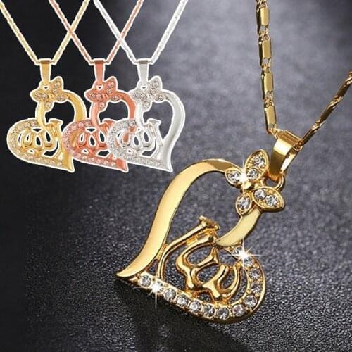 1PC Exquisite Heart Shape Snake Chains Butterfly Rhinestone Jewelry Gift Women Necklace Accessories