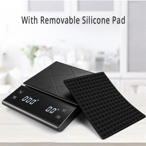 Digital Coffee Scale USB Charging Electronic Weighting Scale Balance High Precision Kitchen Scale with Timer Measuring Tools