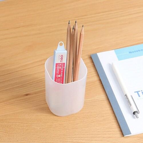 Cylinder Pen Holder Desk Organizer Stationery Brush Stand Accessory Desktop Pencil Box Makeup Organizer Storage Office School
