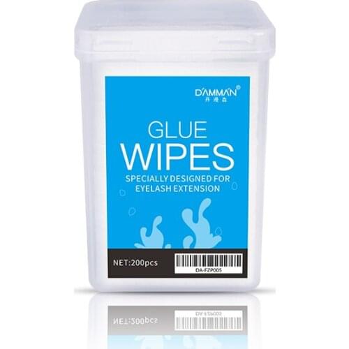 DAMMAN Eyelashes Adhesive Wipes Lashes Glue To Quickly Clean Lash Extension Nozzle Remove Lash Applicators Makeup Tools