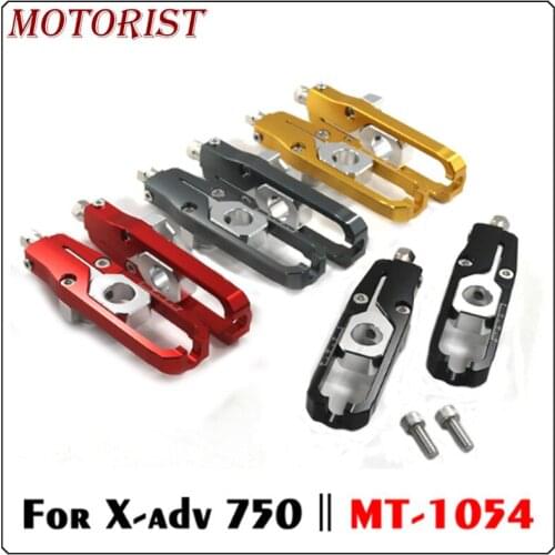 For honda xadv 2017- 2018 Chain Adjusters Tensioners CNC Aluminum For honda motorcycle chain adjuster with XADV logo