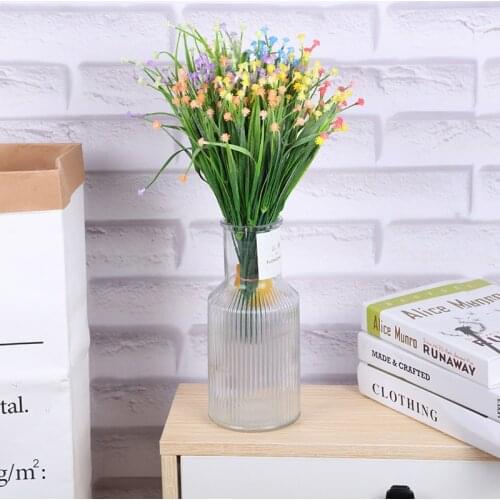 Home vase furnishings artificial plant atomization distressed straight spring grass starry indoor dining room divider