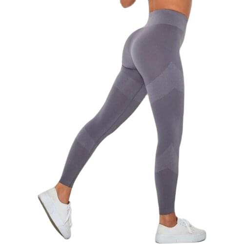 Grey Leggings Sport Women Fitness Seamless Yoga Pants Breathable Sports Running Gym Tights Soft Comfortable Jogging Outfits