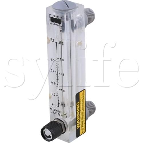 LZM-15T Adjustable Panel Type Flowmeter Flow Meter for Liquid 0.5-2LPM