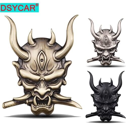 DSYCAR 1Pcs Metal Warrior Car Side/Rear/Front Decorations Badge Emblem 3D Self-Adhesive Nameplate Sticker for Car