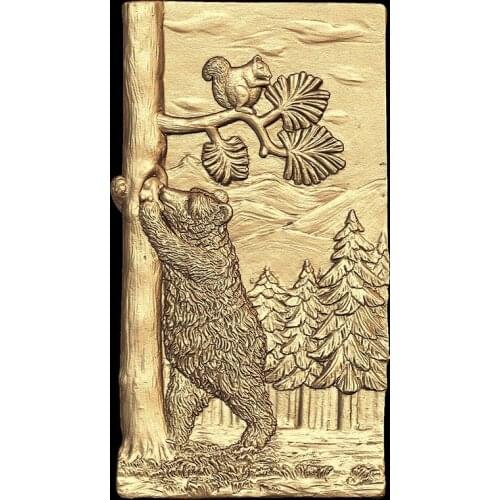 Cute Bear Home Decor in STL format 3d Relief Model for CNC Router Carving and Engraving Artcam Aspire