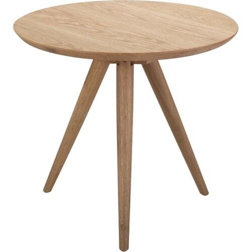 Minimalist modern living room furniture coffee table ash wood round side table small tea table wooden sofa craft table