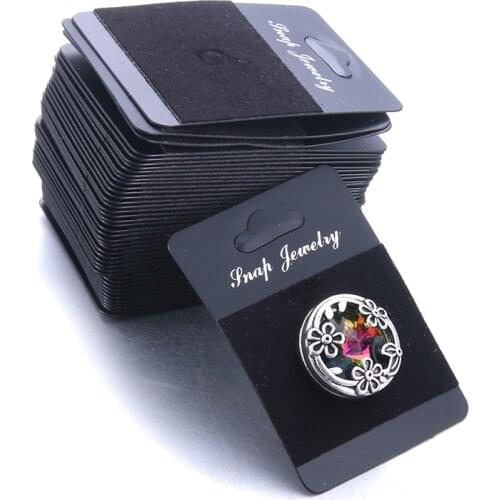 New Multiple Styles Snap Jewelry Display Board Fit 1PCS 12mm and 18mm Snap Buttons Jewelry Black Flannel PVC Snap Display Holder