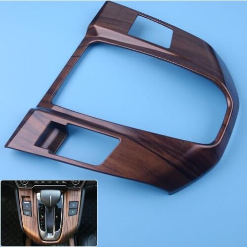 New ABS Plastic Car Peach Wood Grain Interior Gear Shift Panel Cover Trim fit for Honda CRV CR-V 2017 2018