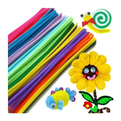 50pcs/set Plush Stick & Shilly-Stick Childrens Educational Toys Handmade Art DIY Materials and Craft Materials