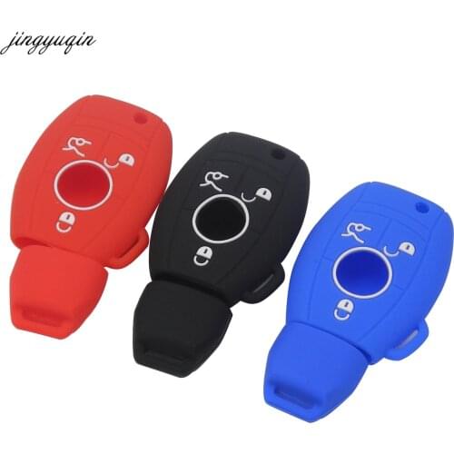 Jingyuqin Remote 3 Buttons Smart Car Key Case Cover For Mercedes For Benz W203 W211 CLK C180 E200 AMG C E S Class Holdert